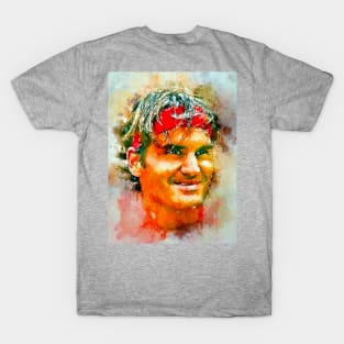 Watercolor Federer T-Shirt